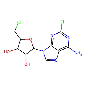 2-(6-Amino-2-chloropurin-9-yl)-5-(chloromethyl)oxolane-3,4-diol structure
