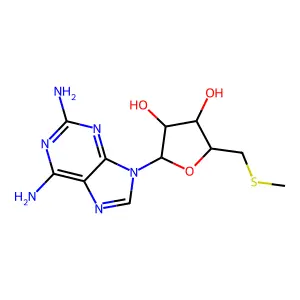 2-(2,6-Diaminopurin-9-yl)-5-(methylsulfanylmethyl)oxolane-3,4-diol structure