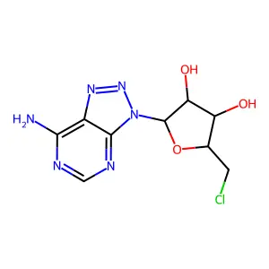2-(7-Aminotriazolo[4,5-d]pyrimidin-3-yl)-5-(chloromethyl)oxolane-3,4-diol structure