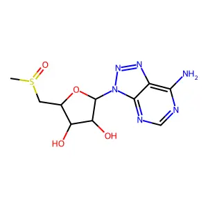 2-(7-aminotriazolo[4,5-d]pyrimidin-3-yl)-5-(methylsulfinylmethyl)oxolane-3,4-diol structure