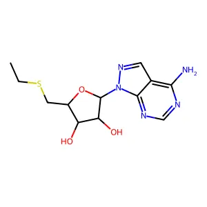 2-(4-Aminopyrazolo[3,4-d]pyrimidin-1-yl)-5-(ethylsulfanylmethyl)oxolane-3,4-diol structure