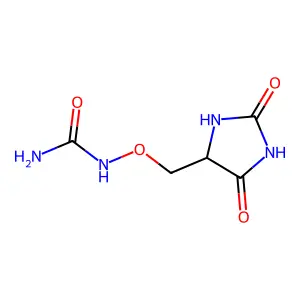 N-((2,5-dioxo-4-imidazolidinyl)methoxy)urea structure