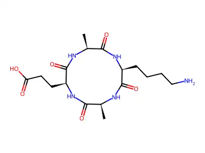 Cyclo(l-alanyl-L-lysyl-L-alanyl-L-glutamyl) structure
