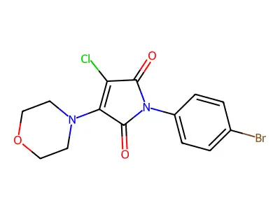 1-(4-Bromophenyl)-3-chloro-4-morpholin-4-ylpyrrole-2,5-dione structure