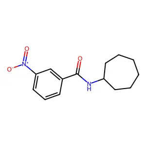 N-cycloheptyl-3-nitrobenzamide structure