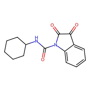2,3-Dioxo-2,3-dihydro-indole-1-carboxylic acid cyclohexylamide structure
