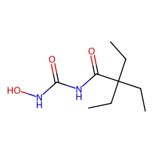 Butanamide, 2,2-diethyl-N-((hydroxyamino)carbonyl)- structure