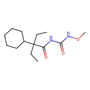 Cyclohexaneacetamide, alpha,alpha-diethyl-N-((methoxyamino)carbonyl)- structure