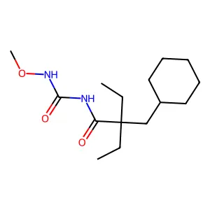 Cyclohexanepropanamide, alpha,alpha-diethyl-N-((methoxyamino)carbonyl)- structure