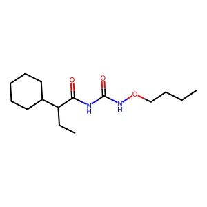 N-((Butoxyamino)carbonyl)-alpha-ethylcyclohexaneacetamide structure
