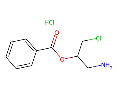 Benzoic acid, 1-amino-3-chloro-2-propyl ester hydrochloride structure