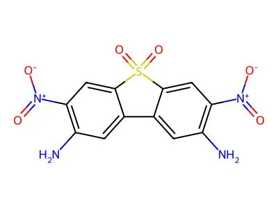 3,7-Dinitro-5,5-dioxodibenzothiophene-2,8-diamine structure