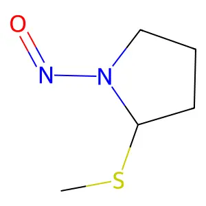 Pyrrolidine, 2-(methylthio)-1-nitroso- structure