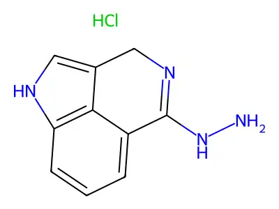 5-Hydrazino-1,3-dihydropyrrolo(4,3,2-de)isoquinoline hydrochloride structure