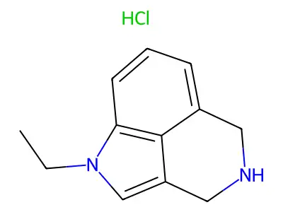 Pyrrolo(4,3,2-de)isoquinoline, 1,3,4,5-tetrahydro-1-ethyl-, monohydrochloride structure