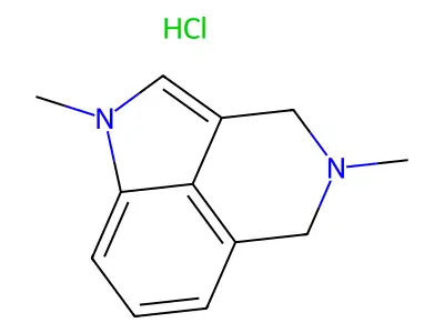 Pyrrolo(4,3,2-de)isoquinoline, 1,3,4,5-tetrahydro-1,4-dimethyl-, monohydrochloride structure
