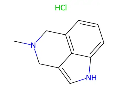 Pyrrolo(4,3,2-de)isoquinoline, 1,3,4,5-tetrahydro-4-methyl-, monohydrochloride structure