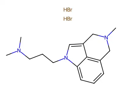 Pyrrolo(4,3,2-de)isoquinoline-1(3H)-propanamine, 4,5-dihydro-N,N,4-trimethyl-, dihydrobromide structure