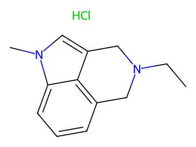 Pyrrolo(4,3,2-de)isoquinoline, 1,3,4,5-tetrahydro-4-ethyl-1-methyl-, monohydrochloride structure