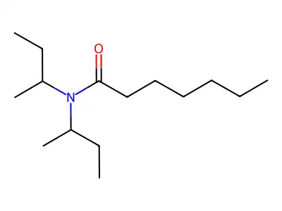N,N-di(butan-2-yl)heptanamide structure