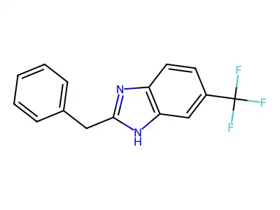 1H-Benzimidazole, 2-(phenylmethyl)-5-(trifluoromethyl)- structure