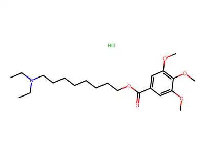 Diethyl(8-(3,4,5-trimethoxybenzoyloxy)octyl)ammonium chloride structure