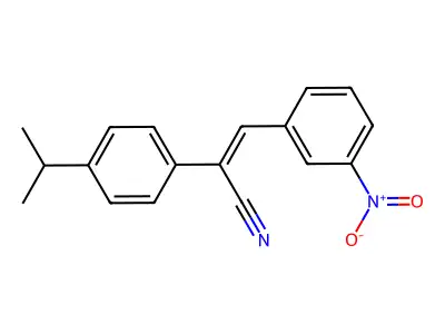 m-Nitrobenzylidene-p-isopropylphenylacetonitrile structure