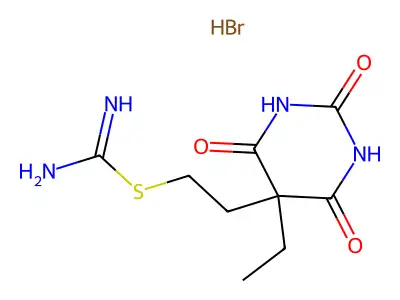 2-(5-Ethyl-2,4,6-trioxohexahydro-5-pyrimidinyl)ethyl imidothiocarbamate structure