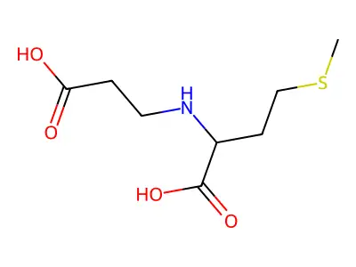 2-(2-Carboxyethylamino)-4-methylsulfanylbutanoic acid structure