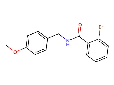 2-bromo-N-[(4-methoxyphenyl)methyl]benzamide structure