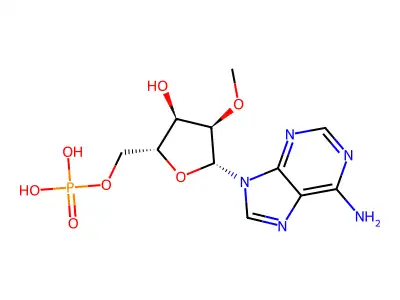 2'-O-methyladenosine 5'-monophosphate structure