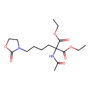 Diethyl acetamido[4-[2-oxo-3-oxazolidinyl]butyl]malonate structure