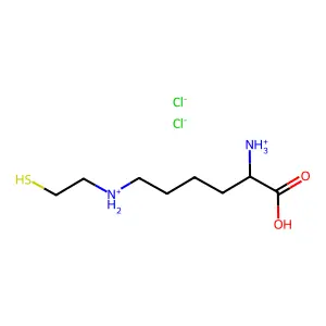 N~6~-(2-Sulfanylethyl)lysine--hydrogen chloride (1/2) structure