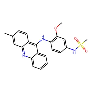 Methanesulfonanilide, 3'-methoxy-4'-((3-methyl-9-acridinyl)amino)- structure
