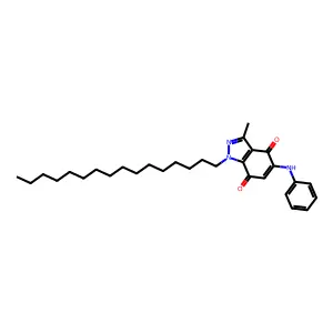5-Anilino-1-hexadecyl-3-methyl-1H-indazole-4,7-dione structure