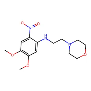 N-(4,5-Dimethoxy-2-nitrophenyl)-4-morpholineethanamine structure