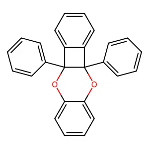 Benzo[b]benzo[3,4]cyclobuta[1,2-e][1,4]dioxin, 4b,10a-dihydro-4b,10a-diphenyl- structure