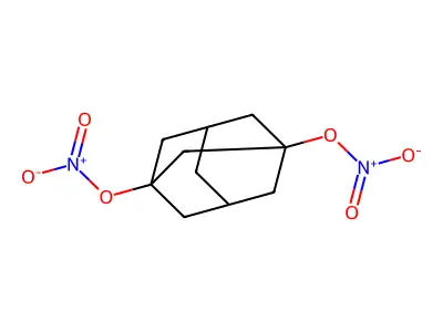 (3-nitrooxy-1-adamantyl) Nitrate structure