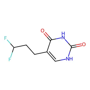 5-(3,3-difluoropropyl)-1H-pyrimidine-2,4-dione structure
