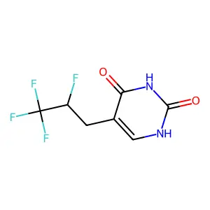 2,4(1H,3H)-Pyrimidinedione, 5-(2,3,3,3-tetrafluoropropyl)- structure