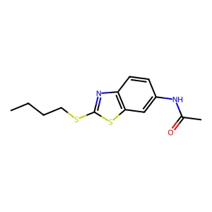 N-[2-(butylsulfanyl)-1,3-benzothiazol-6-yl]acetamide structure