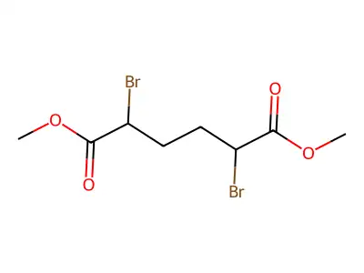 Dimethyl 2,5-dibromoadipate structure