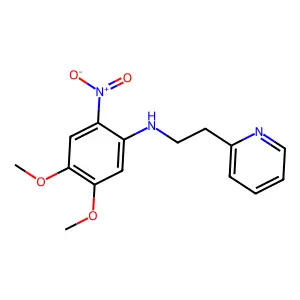 2-Pyridineethanamine, N-(4,5-dimethoxy-2-nitrophenyl)- structure