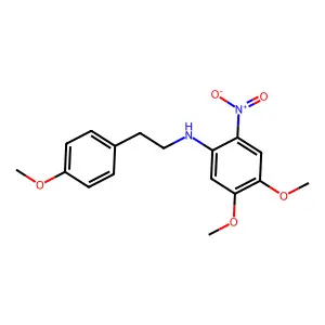Benzeneethanamine, N-(4,5-dimethoxy-2-nitrophenyl)-4-methoxy- structure