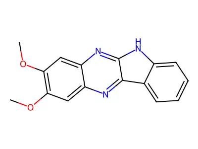 5H-Indolo(2,3-b)quinoxaline, 2,3-dimethoxy- structure