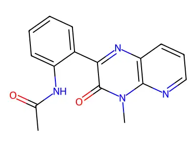N-[2-(4-methyl-3-oxopyrido[2,3-b]pyrazin-2-yl)phenyl]acetamide structure