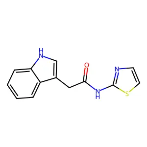 2-(1H-indol-3-yl)-N-(1,3-thiazol-2-yl)acetamide structure