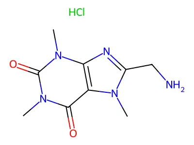 Chlorowodorek 8-aminometylo-1,3,7-trojmetyloksantyny structure