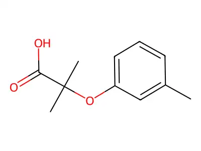 Propionic acid, 2-methyl-2-(m-tolyloxy)- structure