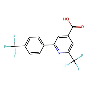 2-Trifluoromethyl-6-[4-trifluoromethylphenyl]isonicotinic acid structure